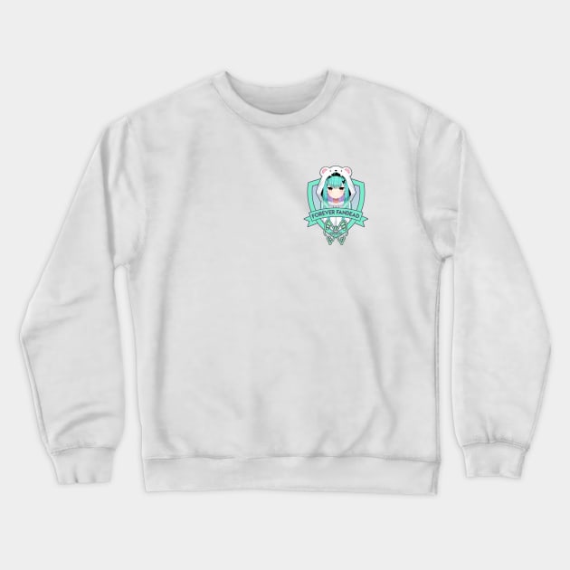 Forever Fandead Badge Hololive Rushia Fanbase Crewneck Sweatshirt by TonaPlancarte